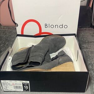 Blondo Charcoal Ankle Boots